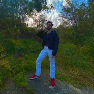 lands end white corduroy pants!